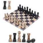 10 Inches Black & Coral Borderless Chess Set