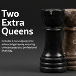 10 Inches Black & Oceanic Borderless Chess Set