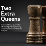 10 Inches Red & Coral Borderless Chess Set