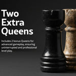 10 Inches Black & Coral Borderless Chess Set