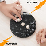 Marble Tic Tac Toe Board Game 6" Inches