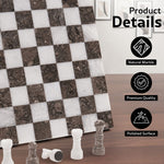 10 Inches White & Oceanic Borderless Chess Set