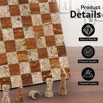 10 Inches Red & Coral Borderless Chess Set