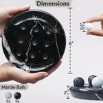 Marble Tic Tac Toe Board Game 6" Inches