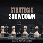 12" Chess Set Black & Oceanic