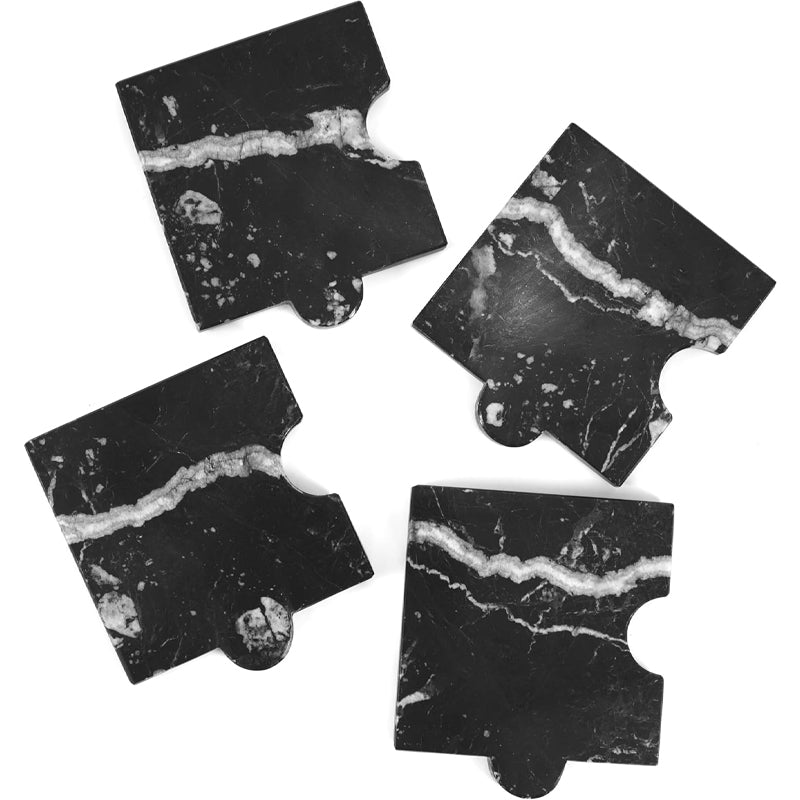 Marble Puzzle Shape Coasters (Set of 4)