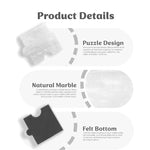 Marble Puzzle Shape Coasters (Set of 4)