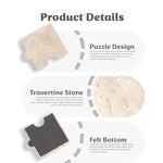 Marble Puzzle Shape Coasters (Set of 4)