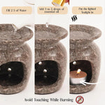 Marble Oil Burner 4" Inches Handmade Candle Wax Warmer