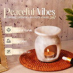 Marble Oil Burner 4" Inches Handmade Candle Wax Warmer
