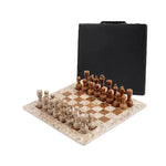 Coral & Red 12" Chess Set