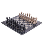12" Chess Set Black & Oceanic