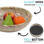 Handcrafted Marble Fruit Bowl - 12 Inches