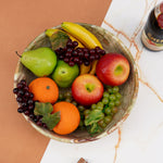 Handcrafted Marble Fruit Bowl - 12 Inches