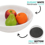 Handcrafted Marble Fruit Bowl - 12 Inches