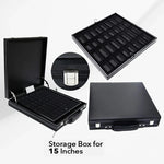 15" Chess Set Coral & Black