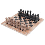 15" Chess Set - Marinara & Black