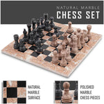 15" Chess Set - Marinara & Black