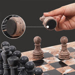 15" Chess Set - Marinara & Black