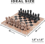 15" Chess Set - Marinara & Black