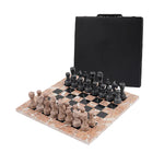 15" Chess Set - Marinara & Black