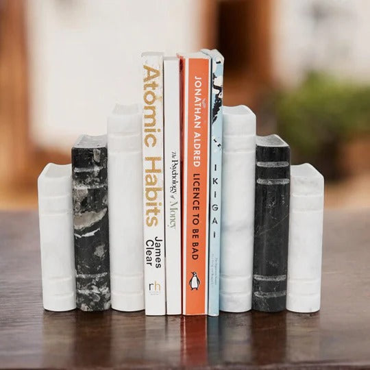 marble handmade Bookends