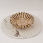 Travertine Ruffle Bowl