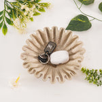 Travertine Ruffle Bowl