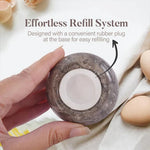 Marble Salt and Pepper Egg Shape Set Of 2