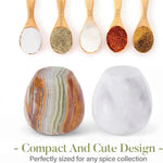 Marble Salt and Pepper Egg Shape Set Of 2