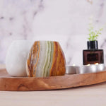 Marble Salt and Pepper Egg Shape Set Of 2