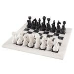 15" White and Black Chess Set (With Storage Box)