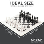 15" White and Black Chess Set (With Storage Box)